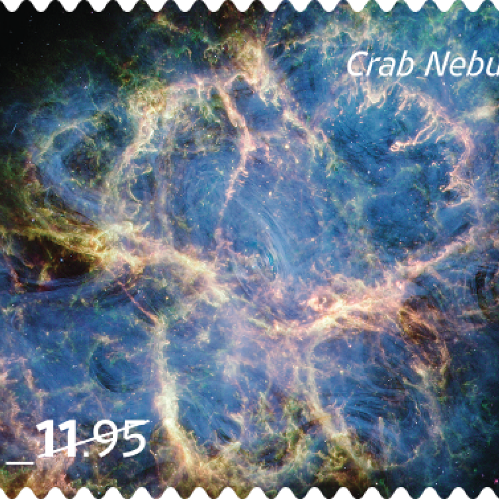 (2026) Crab Nebula Priority Mail Stamps, Sheet of 4
