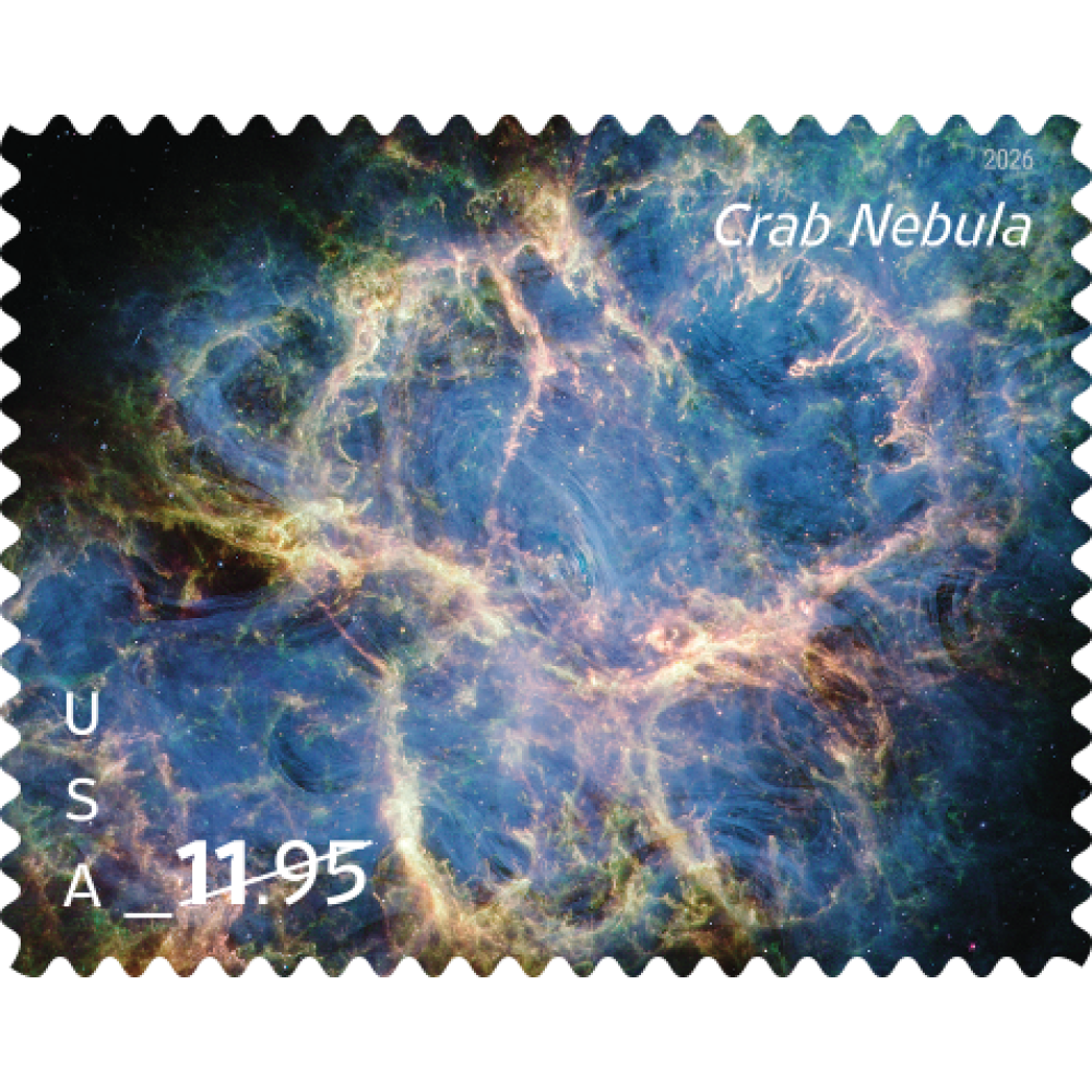 (2026) Crab Nebula Priority Mail Stamps, Sheet of 4